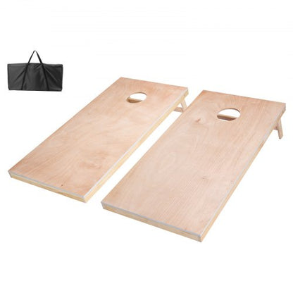 Cornhole Set, 4x2 ft Corn Hole Game Boards, Solid Wood Portable Toss Board, Indoor and Outdoor Cornhole Play for Adults, Toss Game Include Carrying Case, for Yard, Backyard, Beach, Camping