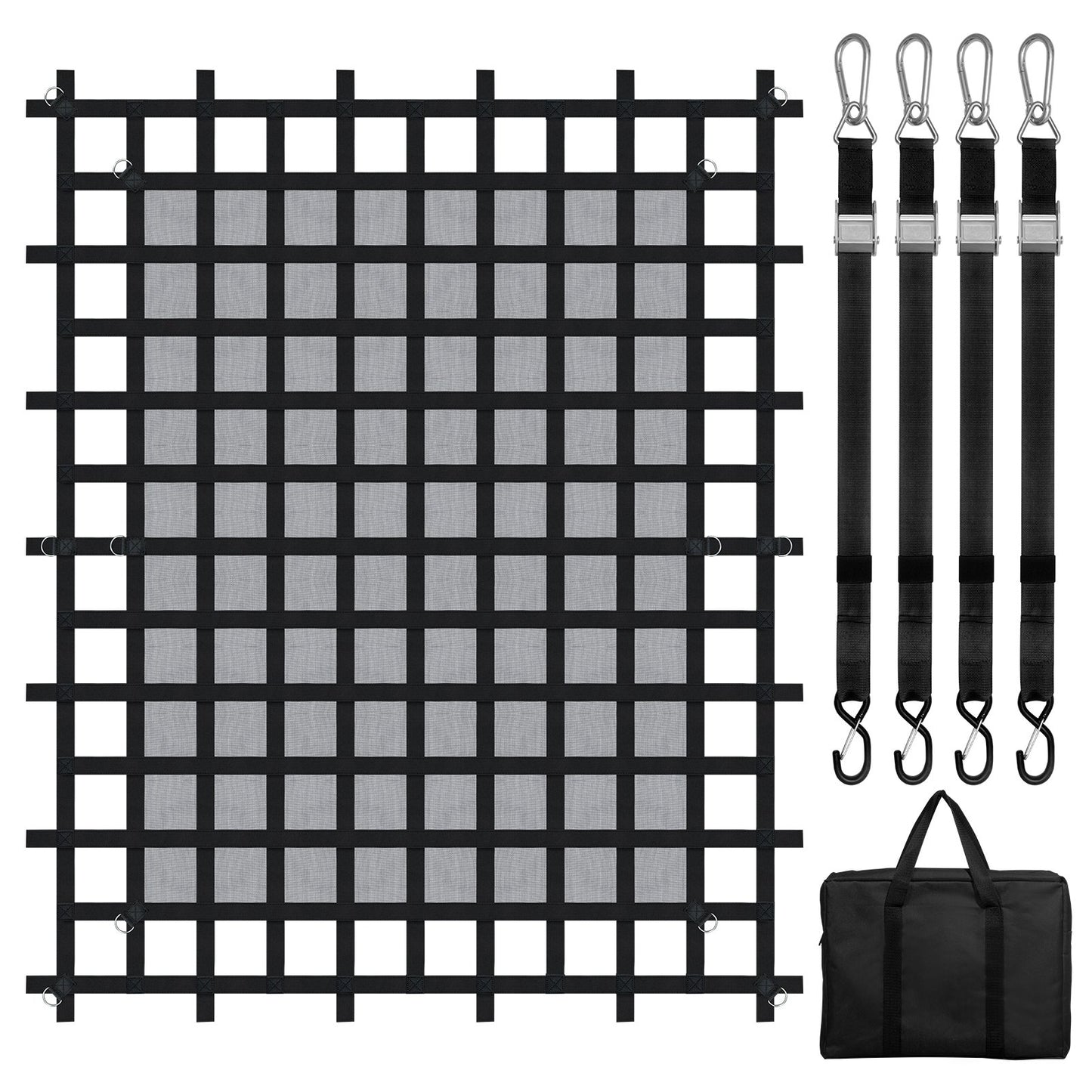 Cargo Net Heavy Duty Cargo Net 96" x 81" Adjustable Buckles and S-Hooks