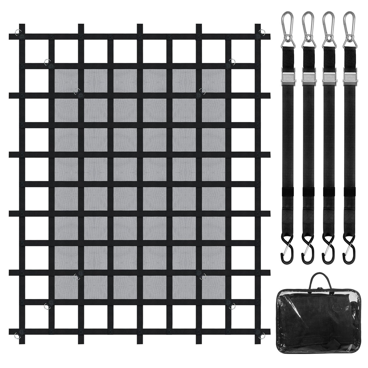 Cargo Net Heavy Duty Cargo Net 72" x 57" Adjustable Buckles and S-Hooks