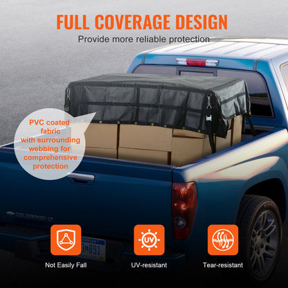 Cargo Net Heavy Duty Cargo Net 96" x 81" Adjustable Buckles and S-Hooks