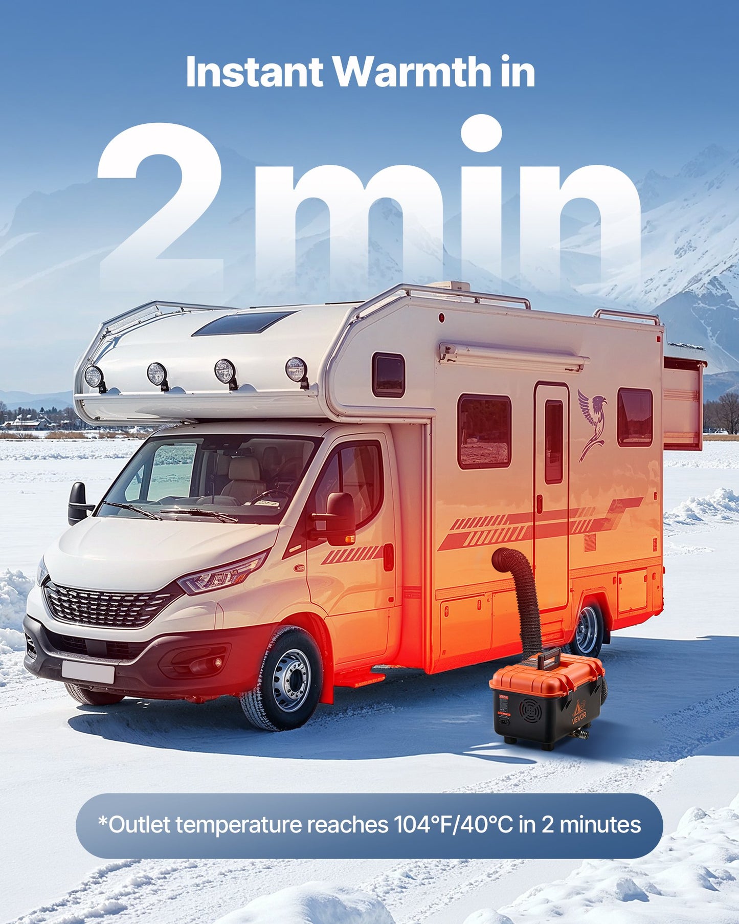 Diesel Heater, 8KW, DC 12V/24V, All in One Portable Diesel Air Heater with Remote Control and LCD Screen, Fast Heating Low Noise, 1.1 Gal Fuel Tank for Trucks, Vans, RVs, Campers, and Garages