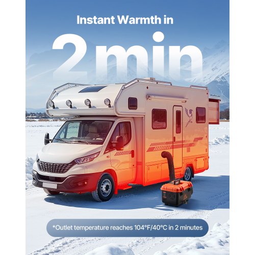 Dieselvärmare, 8KW, DC 12V/24V, Allt-i-ett Bärbar Dieselluftvärmare med Fjärrkontroll och LCD-skärm, Snabb Uppvärmning Låg Tystnad, 4 L Bränsletank för Lastbilar, Skåpbilar, Husbilar, Campers och Garage |  EU