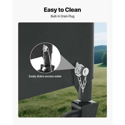 75,71 l rullande kylvagn, med 2-stegs teleskopiskt draghandtag och 2 svängbara hjul, bärbar bordsstrand, uteplats, festbar, kall dryck, utomhusparkvagn på hjul, svart |  EU