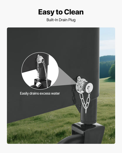 80 Quart Rolling Ice Chest Cart, with 2-Stage Telescopic Pull Handle and 2 Swivel Casters, Portable Table Beach Patio Party Bar Cold Drink Beverage, Outdoor Park Cart on Wheels, Black