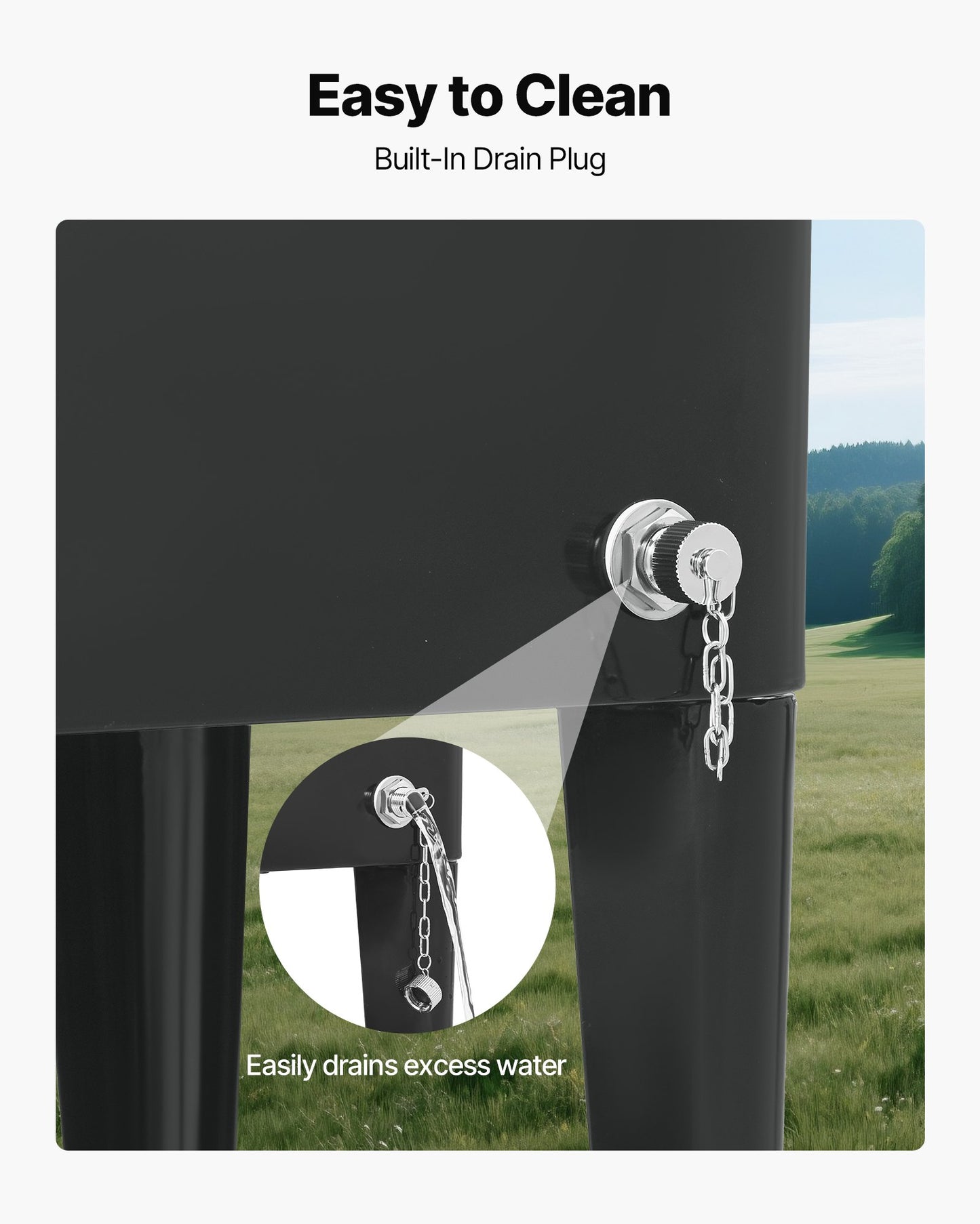 80 Quart Rolling Ice Chest, Holds up to 50 Bottles / 110 Cans, Portable Patio Party Bar Drink Cooler Cart with Bottom Shelf, Beverage Pool with Side Basket and Bottle Opener, Black