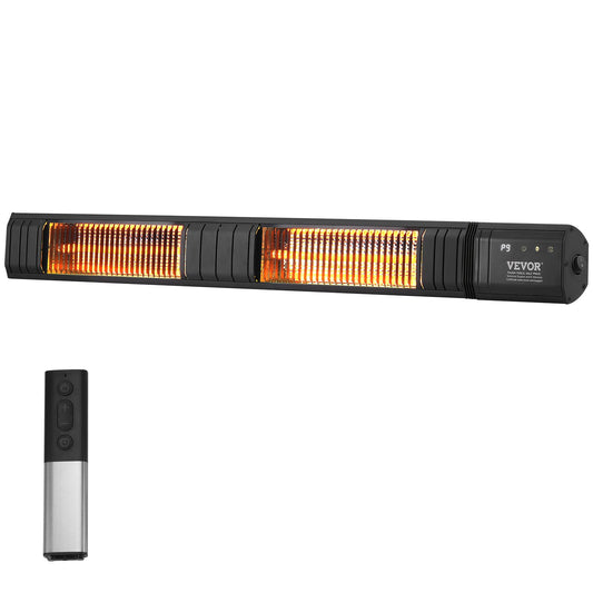 Infraröd värmare 3000W elektrisk rymdvärmare Fjärrkontroll 9 hastigheter timer