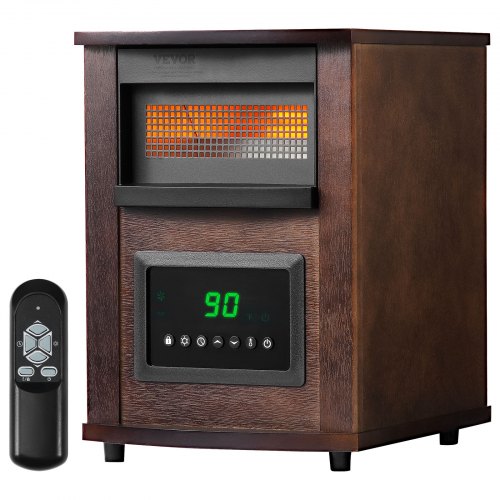 Infrared Heater, 1500W Electric Space Heater with Remote Control, LED Screen & 24H Timer, Multiple Temperature Adjustable for Patio Bedroom,Living Room,Studio,Dining Room