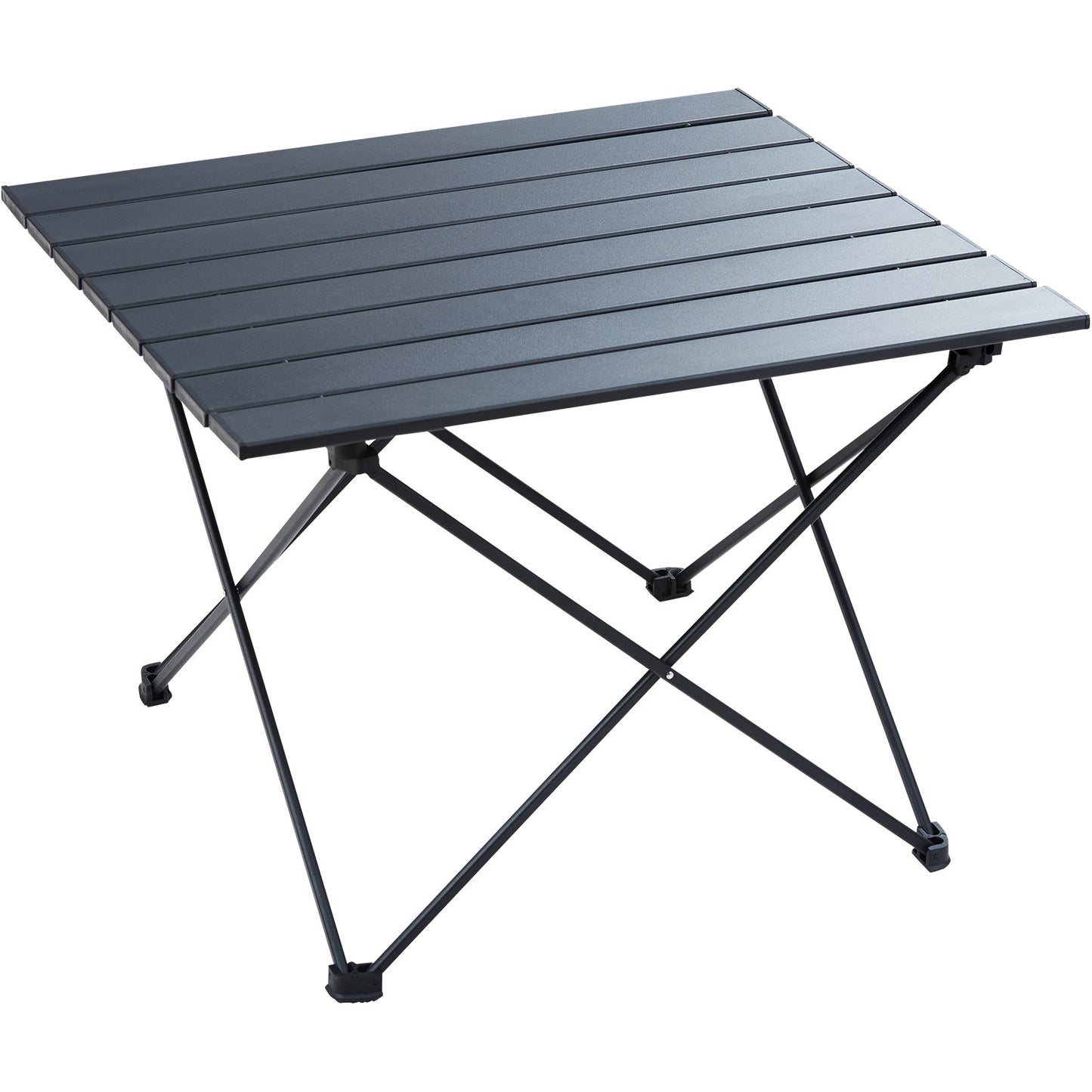 Folding Camping Table, Outdoor Portable Side Table, Lightweight Folding Table, Aluminum Alloy Ultra Compact Work Table with Carrying Bag, for Cooking, Beach, Picnic, Travel, 22.2x15.9 inches, Black