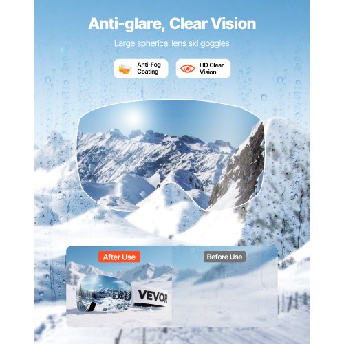 Ramlösa Skidglasögon, Sfäriska Linser med Rosa Revo-beläggning, OTG Anti-imma Snöglasögon för Herr Dam Ungdom, TPU-Båge och Ventilationsstruktur, Lämpliga för Skidåkning, Skridskoåkning, Snowboardåkning |  EU