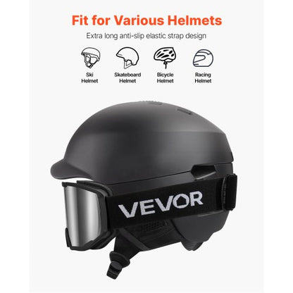 Skidglasögon, cylindriska linser med silverspegelbeläggning, OTG anti-imma snöglasögon för män kvinnor ungdomar, TPU-ram och ventilationsstruktur, lämpliga för skidåkning, skridskoåkning, snowboardåkning, cykling |  EU