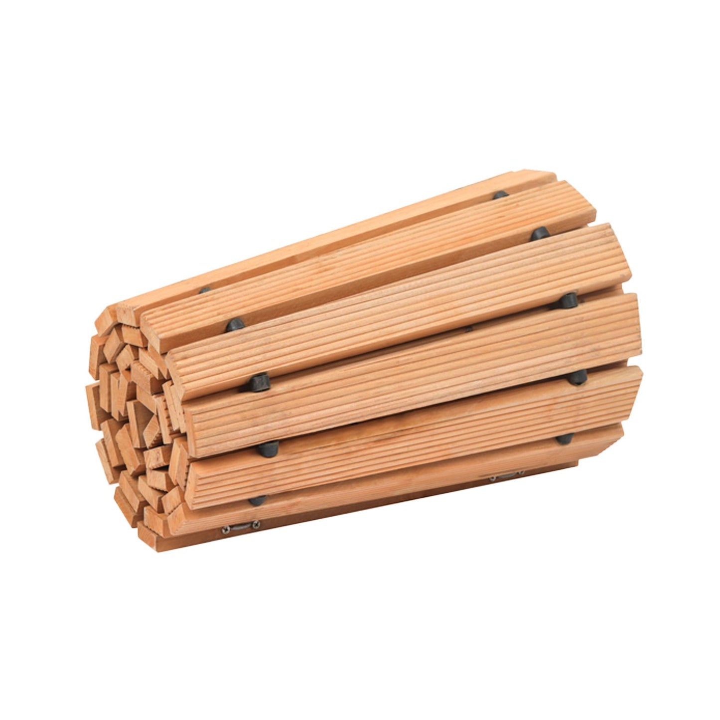 7 ft L x 17 in B Gebogener Gartenweg aus Holz Ausrollbarer Gartenweg