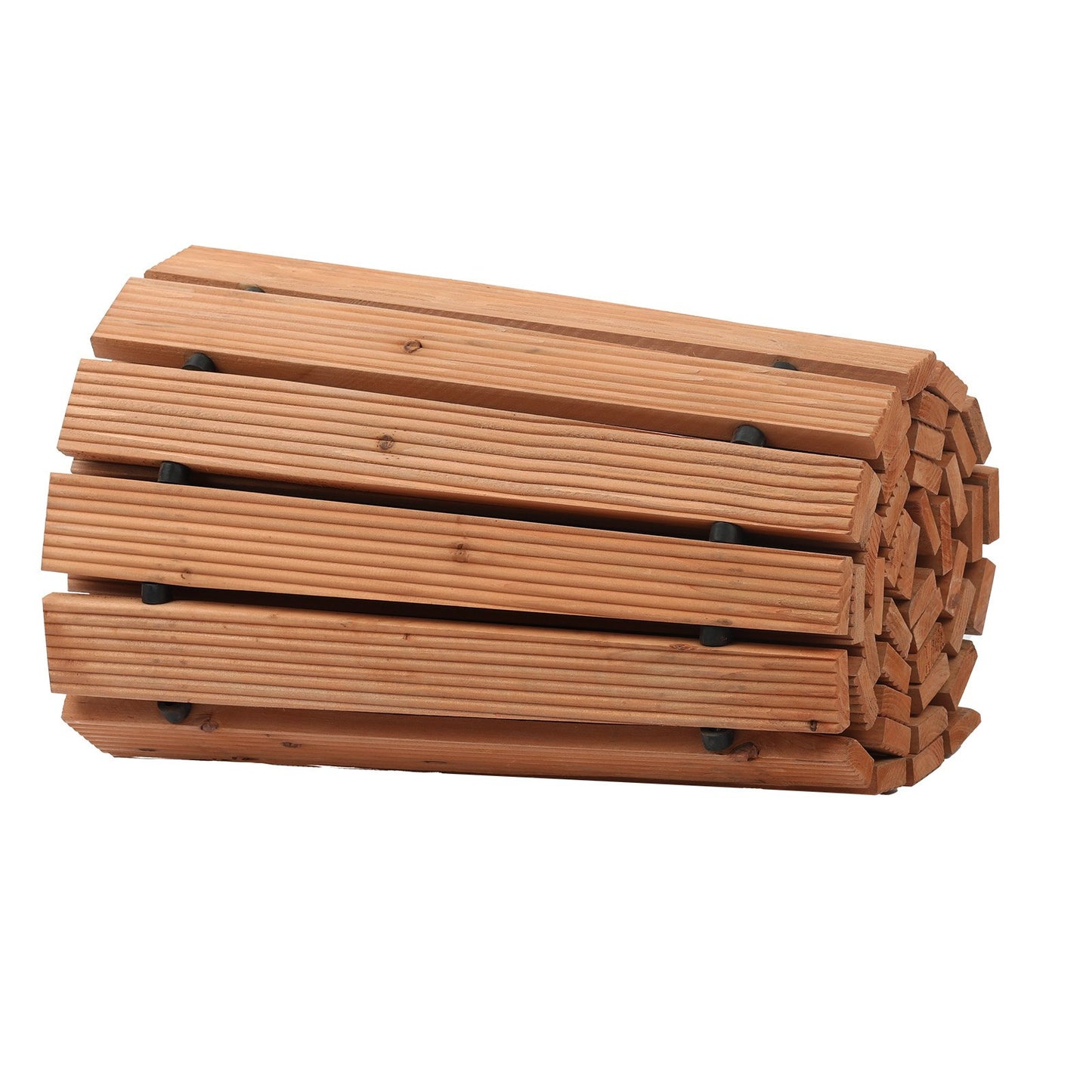 8 Fuß L x 17 Zoll B Gebogener Gartenweg aus Holz Ausrollbarer Gartenweg