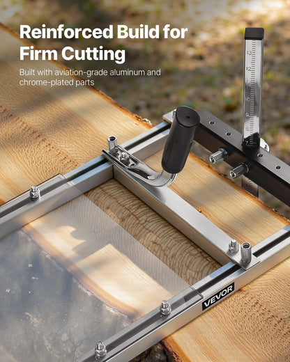 Chainsaw Mill, Portable Sawmill Fits 16-20 in Planking Milling Bar, Lumber Cross Cutting Guide Chain Saw with Shield, 0.2-11.81 in Cutting Thickness, Timber Chainsaw Mill Kit for Woodworkers
