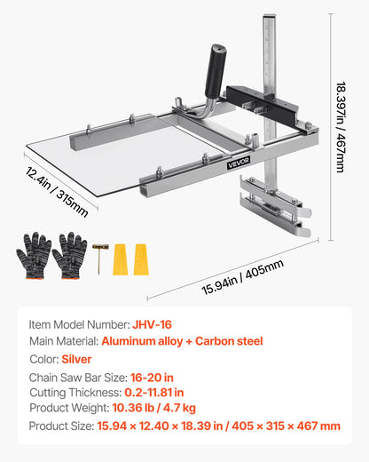 Chainsaw Mill, Portable Sawmill Fits 16-20 in Planking Milling Bar, Lumber Cross Cutting Guide Chain Saw with Shield, 0.2-11.81 in Cutting Thickness, Timber Chainsaw Mill Kit for Woodworkers