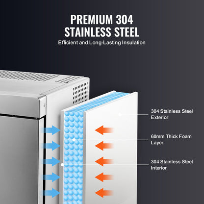 32L kommerzieller Schockfroster mit 4 Fächern, Schockkühler, Truhe, Meeresfrüchte, Glas