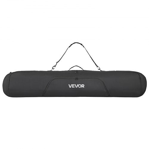 Snowboard Bag, Up to 65 in/165 cm, Padded Skis & Snowboards Bag for Air Travel, 600D Waterproof Oxford Fabric, with Adjustable Inner Straps, for Skis Poles Goggles Gloves Helmet Boots (Black)