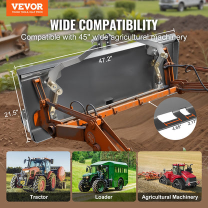 Universal 3-punkts skid Steer Plate 5/16" Skid Steer fästplatta