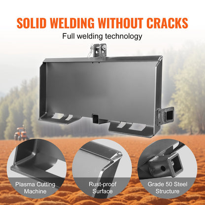 Universal 3-punkts skid Steer Plate 5/16" Skid Steer fästplatta