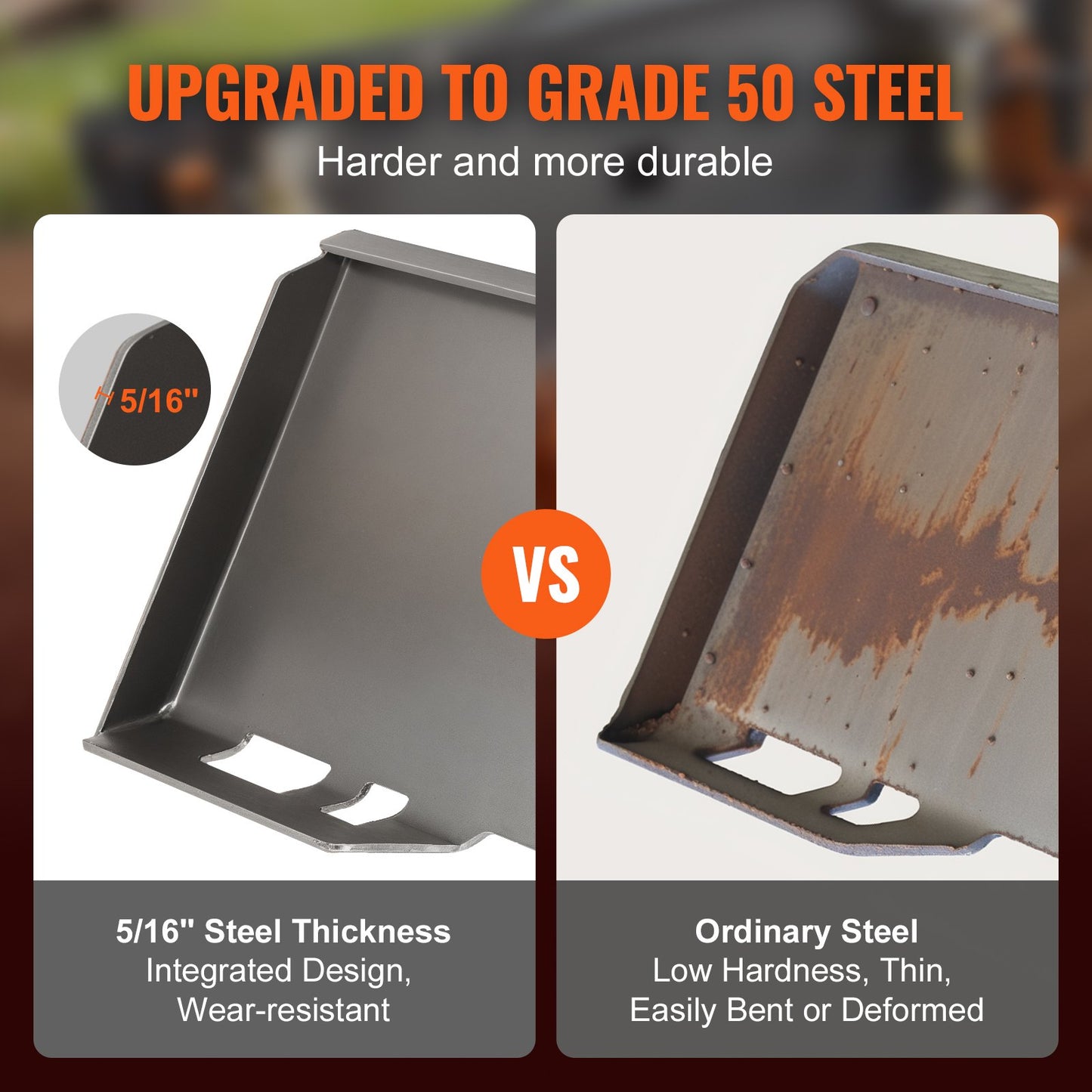 5/16" Skid Steer Mounting Plate Skid Steer Mount Quick Release Plate