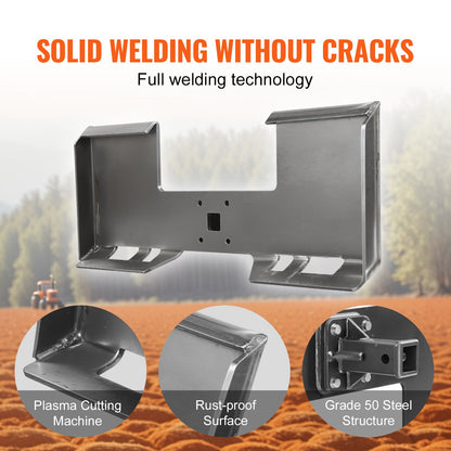 3/8"-Montageplatte für Kompaktlader, Schnellverschluss mit 2,28"-Empfänger