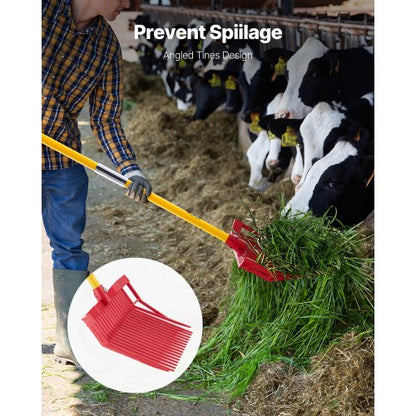 Hästgödselgaffel Trädgårdsredskap 18 Tänder Plast Högaffel Gödselkratta för Hö