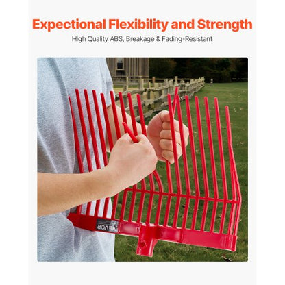 6 pcs. manure fork heads, 18 toothed fork heads for horse stables, mulch