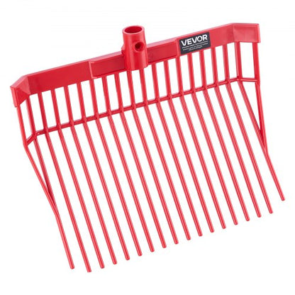 6 pcs. manure fork heads, 18 toothed fork heads for horse stables, mulch