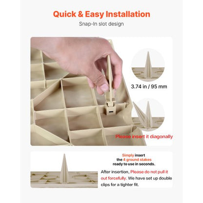 Dekorativa Trappstenar 16 st 15,5 x 15,5 tum Gräsmatta Gångsten Beige