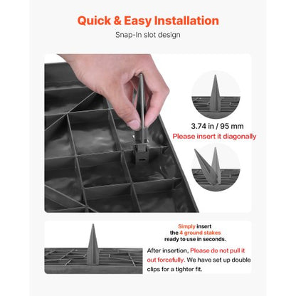 Dekorativa Trappstenar 4 st 15,5 x 15,5 tum Gräsmatta Gångstenar Grå