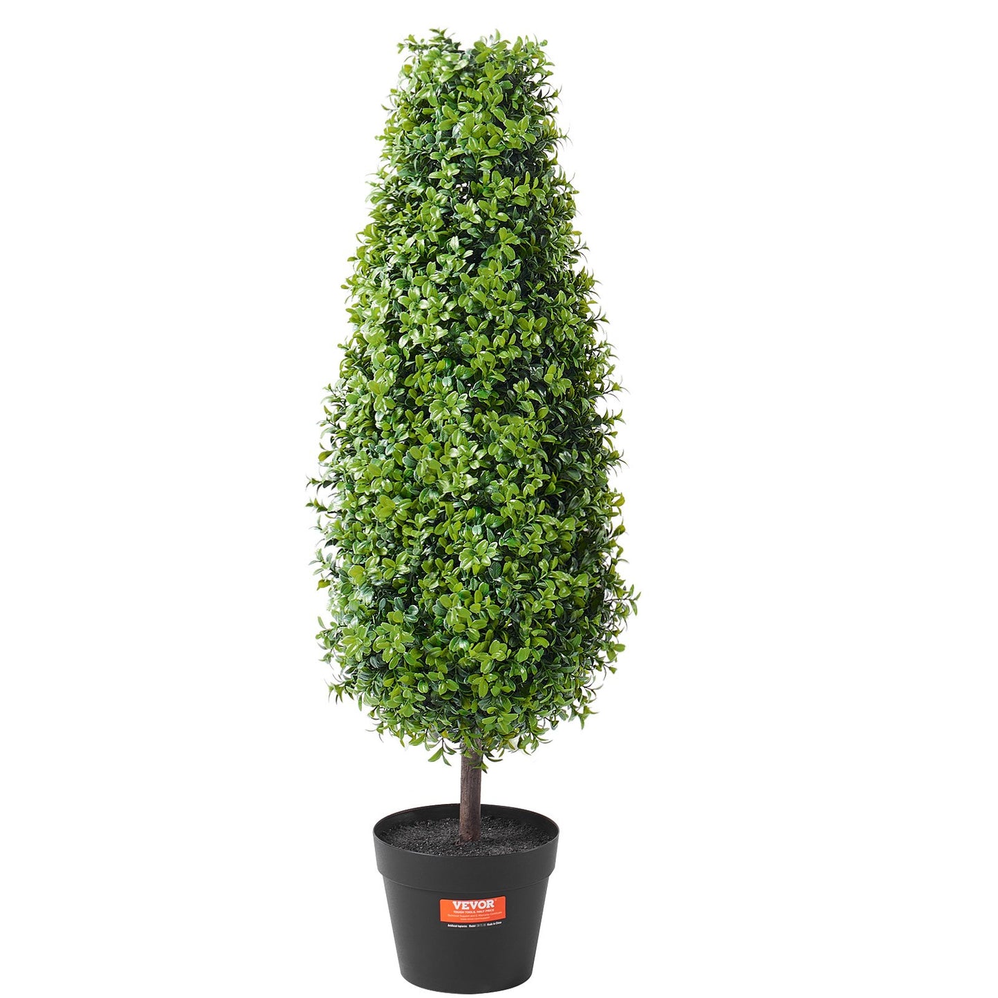2-pack 3' konstgjord buxbom Topiary Tree Faux Plant UV-dekor inom/utomhus