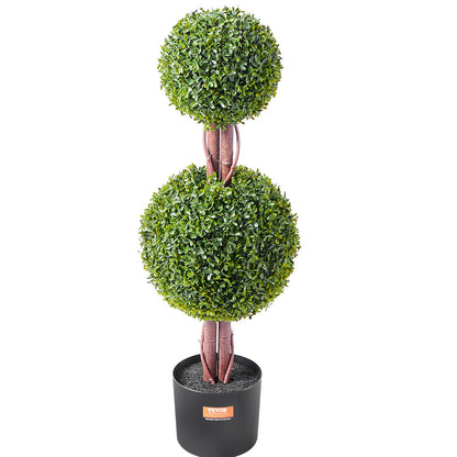 2-pack 3' konstgjord buxbom Topiary Tree Faux Plant UV-dekor inom/utomhus