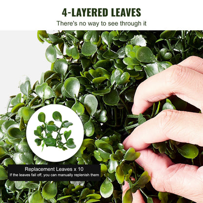 2-pack 5' konstgjord buxbom Topiary Tree Faux Plant UV-dekor inom/utomhus