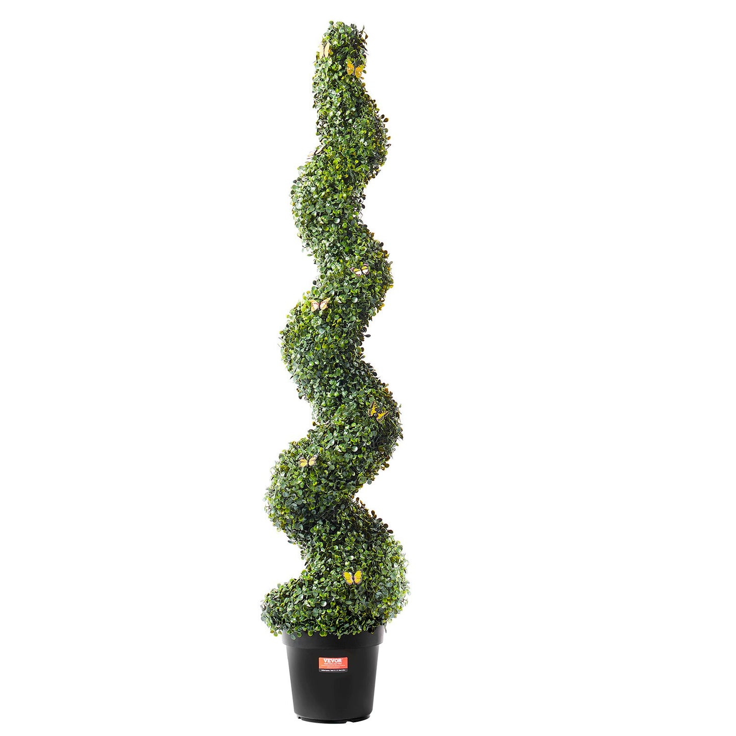 2-pack 5' konstgjord buxbom Topiary Tree Faux Plant UV-dekor inom/utomhus