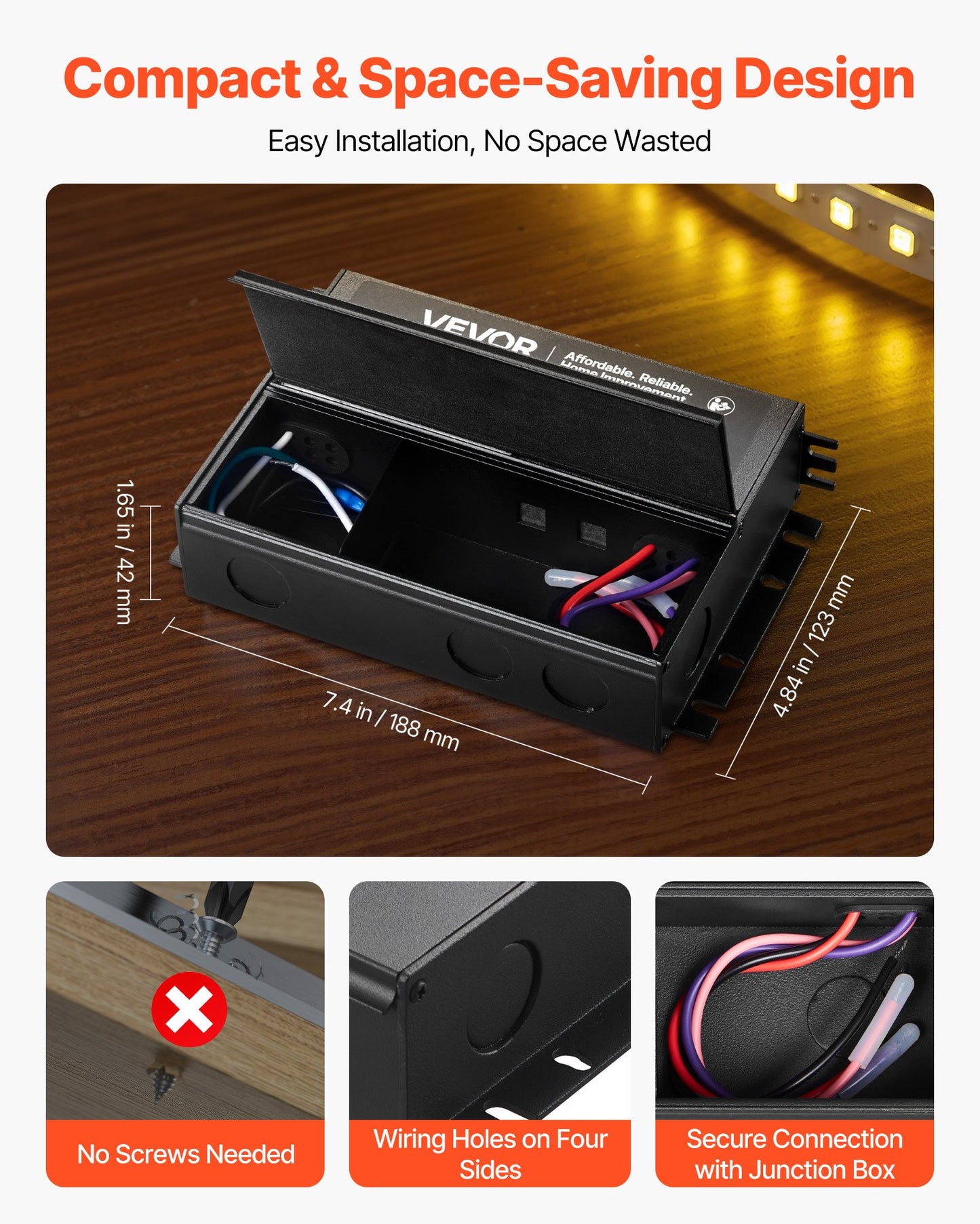96W Dimmable LED Driver, 24V, Triac/ELV/MLV AC to DC Power Supply Transformer for LED Strip Light, Smooth Flicker-Free Dimming, Constant Voltage, Compatible with Lutron and Leviton Dimmer Switch