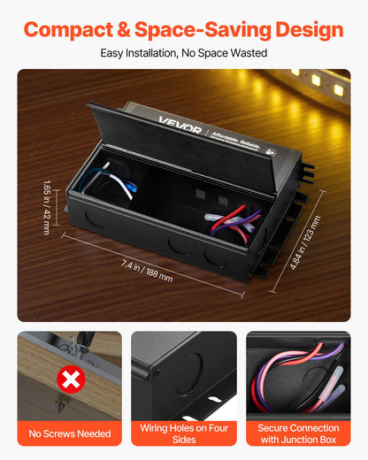 96W Dimmable LED Driver, 24V, Triac/ELV/MLV AC to DC Power Supply Transformer for LED Strip Light, Smooth Flicker-Free Dimming, Constant Voltage, Compatible with Lutron and Leviton Dimmer Switch