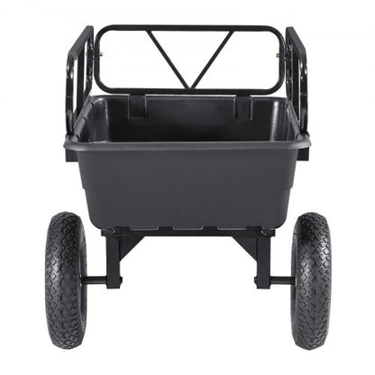Muldenkipper 500 lbs 10 cu. ft gezogen hinter Kunststoffanhänger für ATV Garten