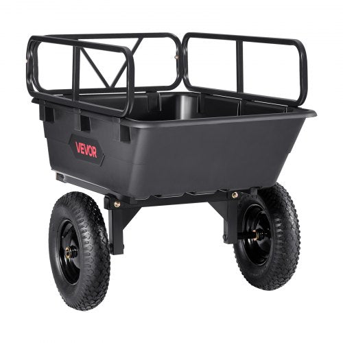 Muldenkipper 500 lbs 10 cu. ft gezogen hinter Kunststoffanhänger für ATV Garten