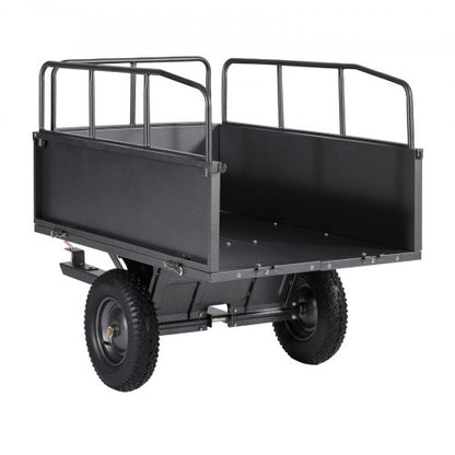 steel dump trailer 17 cubic feet 600 lb for ATV/UTV trailer behind heavy load