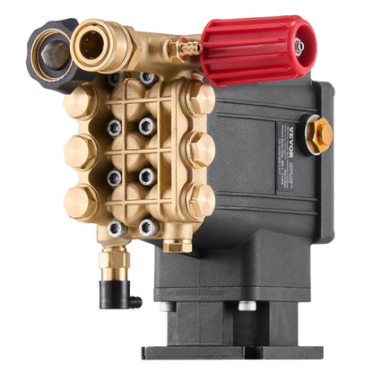 Högtryckstvättpump 3/4" axel horisontell triplexkolv 3300 PSI 2,5GPM