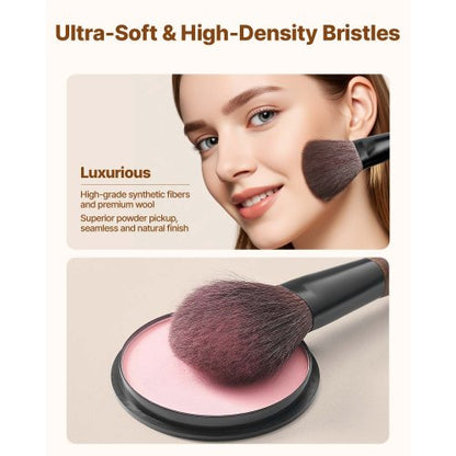 9-PIECE Makeup Brush Set for Foundation, Eyeshadow and Soft Brushes