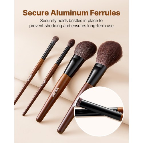 9-PIECE Makeup Brush Set for Foundation, Eyeshadow and Soft Brushes