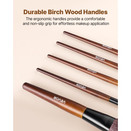 9-PIECE Makeup Brush Set for Foundation, Eyeshadow and Soft Brushes
