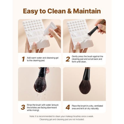 9-PIECE Makeup Brush Set for Foundation, Eyeshadow and Soft Brushes