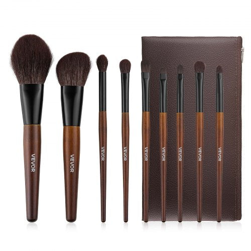 9-PIECE Makeup Brush Set for Foundation, Eyeshadow and Soft Brushes