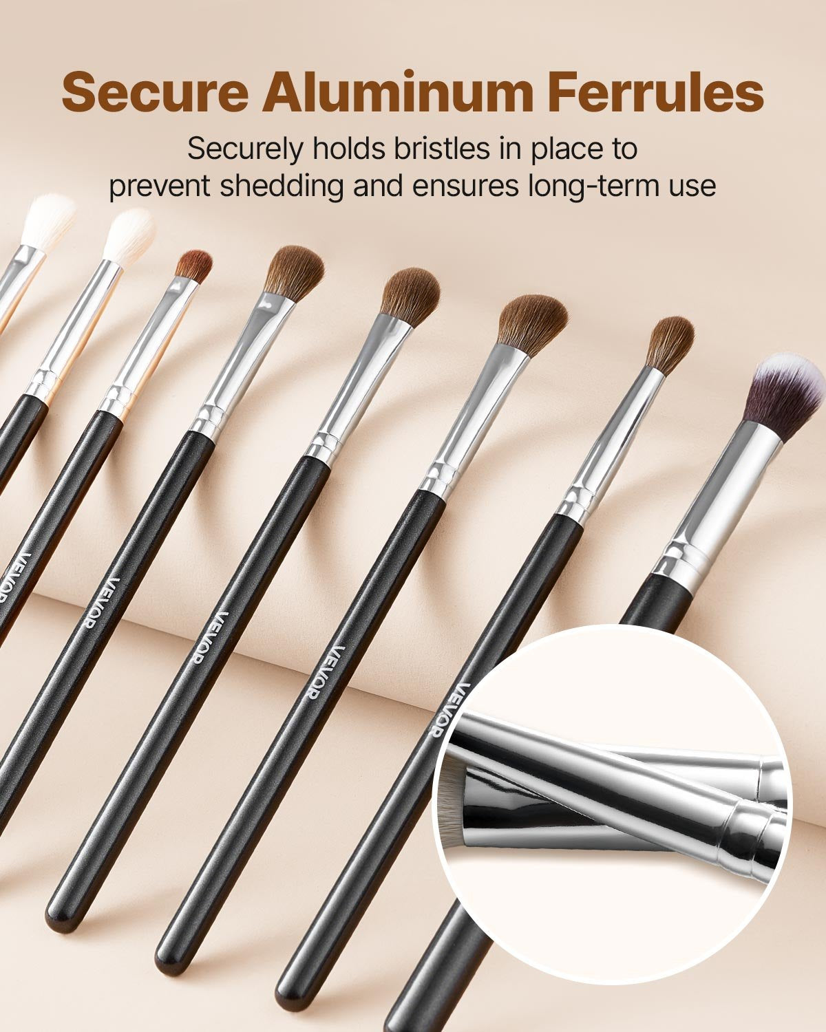 34-Piece Makeup Brush Set, Professional Brushes Kit for Foundation Blending Eyeshadow Concealer Blush - with Soft Bristles, Ergonomic Wood Handle, Travel-Friendly Case Included