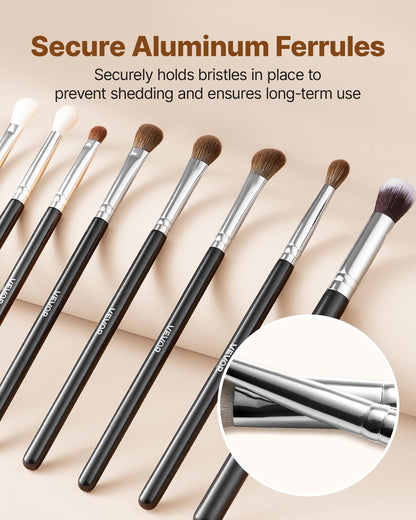 34-Piece Makeup Brush Set, Professional Brushes Kit for Foundation Blending Eyeshadow Concealer Blush - with Soft Bristles, Ergonomic Wood Handle, Travel-Friendly Case Included