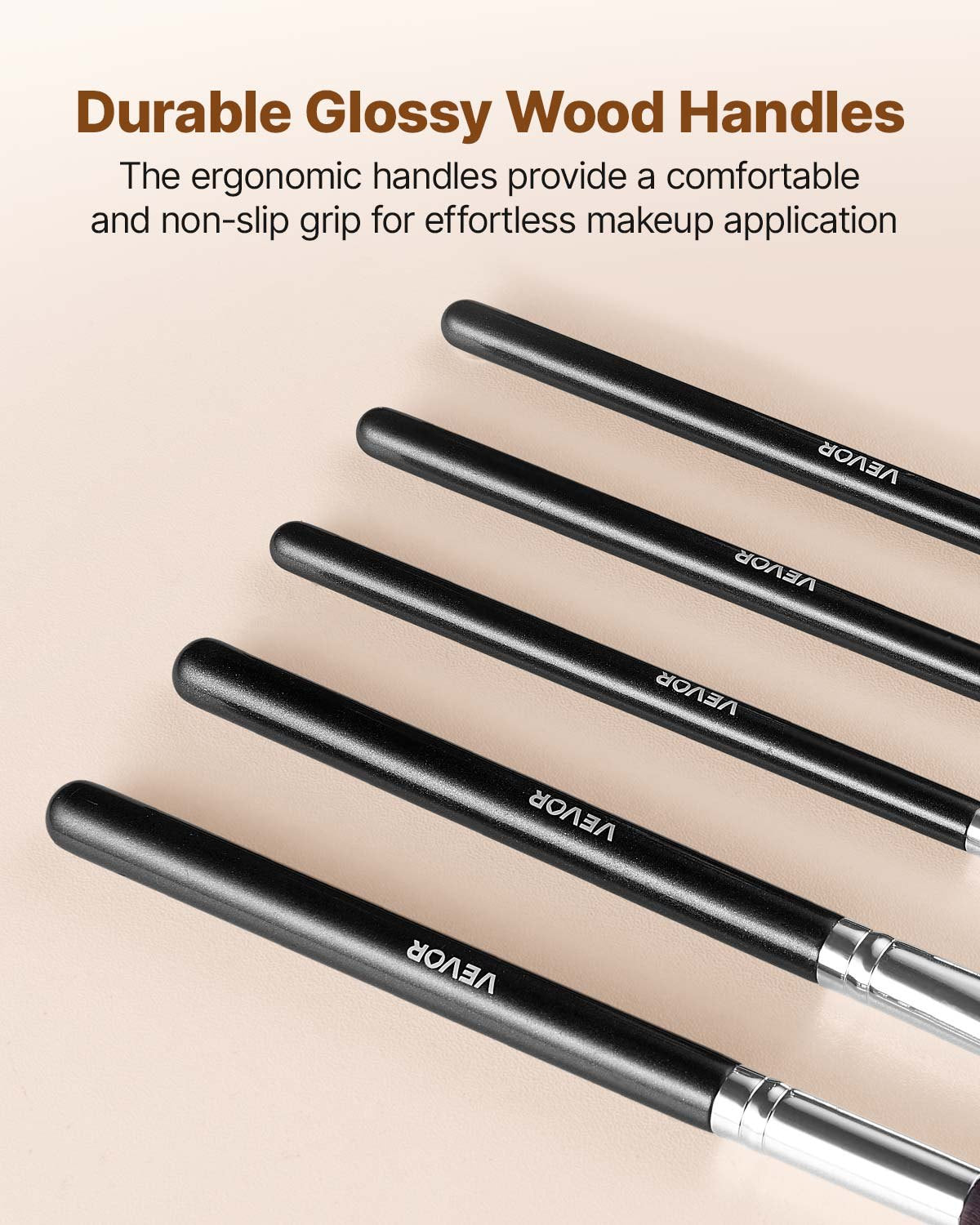 34-Piece Makeup Brush Set, Professional Brushes Kit for Foundation Blending Eyeshadow Concealer Blush - with Soft Bristles, Ergonomic Wood Handle, Travel-Friendly Case Included