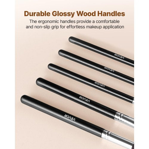 15-teiliges Make-up-Pinselset für Foundation und Lidschatten mit weichen Borsten