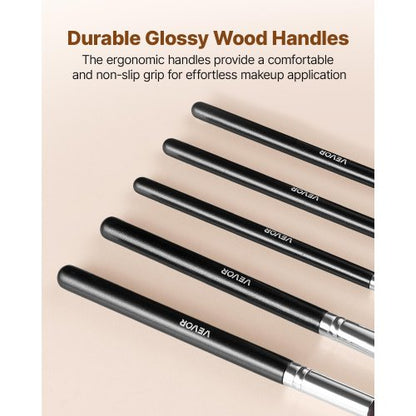 15-teiliges Make-up-Pinselset für Foundation und Lidschatten mit weichen Borsten