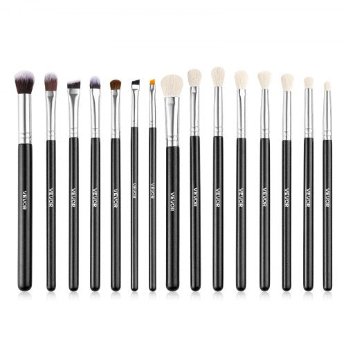 15-teiliges Make-up-Pinselset für Foundation und Lidschatten mit weichen Borsten